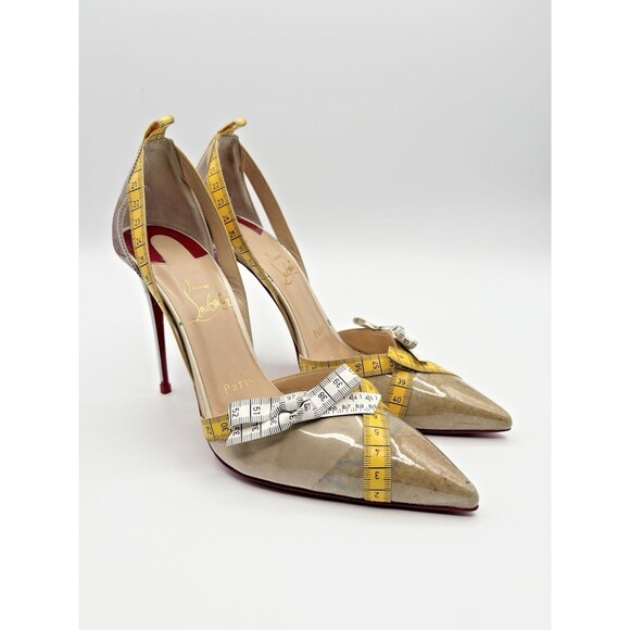 Christian Louboutin Multicolor Tape Trimmed PVC Metri Pumps Size EU 36 6 - Picture 3 of 11